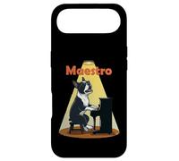 Carcasa para iPhone Air Boston Terrier Dog Maestro Tocando Piano Músico Divertido