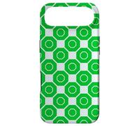 Carcasa para iPhone Air Bright Green Cream Repeated Octagons Connected Pattern
