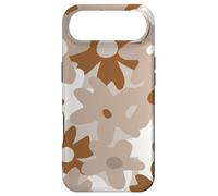 Carcasa para iPhone Air Brown White Beige Flower Retro Modern Boho Bohemian Pattern