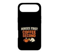 Carcasa para iPhone Air Caballos Antes de café Granero Humor matutino Rutina Ecuestre