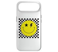 Carcasa para iPhone Air Camisa de Cara Sonriente Amarilla con Ojos de Rayo a Cuadros