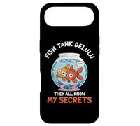 Carcasa para iPhone Air Camiseta con Memes Fish Tank Delulu con Texto en inglés «Todos Saben mis Secretos»