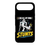 Carcasa para iPhone Air Camiseta con Texto en inglés I Do My Own Stunts Get Well Funny Injury Leg