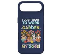 Carcasa para iPhone Air Camiseta con Texto en inglés I Just Want to Work in My Garden para Salir con Perros