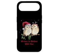 Carcasa para iPhone Air Camiseta Owl Winter Is Better with You Sweet Winter Owls