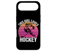 Carcasa para iPhone Air Camiseta para fanáticos del Hockey con Texto en inglés This Girl Loves Hockey Shirt Game Day