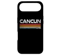Carcasa para iPhone Air Cancún México Retro Rayas Vintage Beach Travel Design