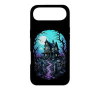 Carcasa para iPhone Air Casa embrujada Luna de Sangre Arte de Grabado en Madera