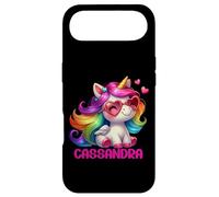Carcasa para iPhone Air Cassandra - Unicornio Colorido con Nombre Personalizado para Mujeres y