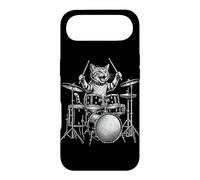 Carcasa para iPhone Air Cat Drumming Rock and Roll Kitten Drummer Tocando la batería