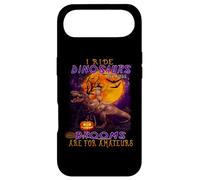 Carcasa para iPhone Air Cat I Ride Dinosaurs Brooms Are For Amateurs Funny Halloween