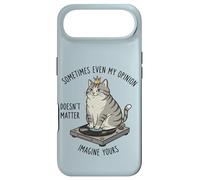 Carcasa para iPhone Air Cat On Record Player Imagina Que tu opinión no Importa