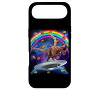 Carcasa para iPhone Air Cat Riding Dinosaur Trex UFO Taco Donuts In Galaxy