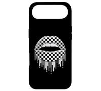 Carcasa para iPhone Air Checkered Black White Lip Cute Checkerboard