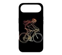 Carcasa para iPhone Air Chica Ciclista Dibujo Retro Ciclista Carril Bici