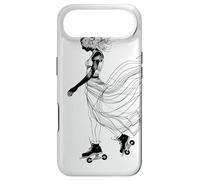 Carcasa para iPhone Air Chica Patinando Dibujo de una Linea para Niñas