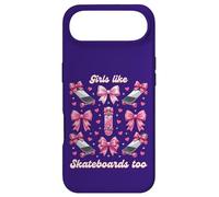 Carcasa para iPhone Air Chicas como Skateboards Too Pink Bows Skater Girl Coquette