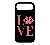 Carcasa para iPhone Air Chicas Que aman a los Perros, Palabra Amor con Huella de Pata Rescue Dogs