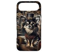 Carcasa para iPhone Air Chihuahua de Pelo Largo Steampunk Científico Loco
