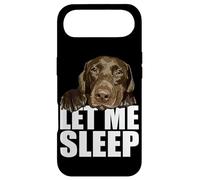 Carcasa para iPhone Air Chocolate Lab Let Me Sleep, marrón, Perro de Laboratorio, Amante del Labrador