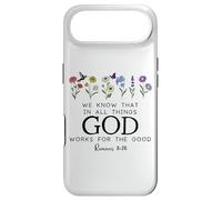 Carcasa para iPhone Air Christian Bible Verse Romans 8:28 We Know God Works for Good