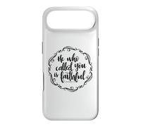 Carcasa para iPhone Air Cita Cristiana con versículo bíblico de He Who Called You Is Faithful