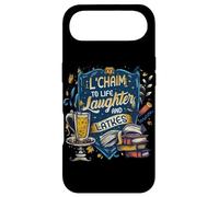 Carcasa para iPhone Air Cita de Hanukkah L'Chaim To Life Risas y Latkes Judíos