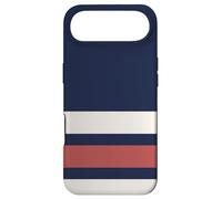 Carcasa para iPhone Air Classic Navy Red White Horizontal Stripes Chic Pattern