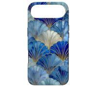 Carcasa para iPhone Air Coastal Art Déco patrón Abanico de Conchas Azul océano