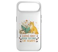 Carcasa para iPhone Air Coffee First Book Second Cat Always Reading Library Cat Love