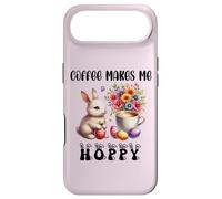 Carcasa para iPhone Air Coffee Makes Me Hoppy Easter Cute Bunny Drinking Coffee Cup