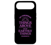 Carcasa para iPhone Air Colosenses 3:2 Versículo de la Biblia Christian Heaven Things Above God
