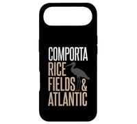 Carcasa para iPhone Air Comporta Portugal Campo de arroz y Silueta de cigüeña atlántica