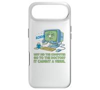 Carcasa para iPhone Air Computadora enferma Atrapado Virus Ver Doctor papá Broma Divertido Juego de Palabras