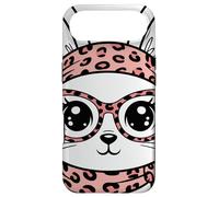 Carcasa para iPhone Air Conejo Estampado Leopardo Gafas Diadema Rosa Pascua Bunny