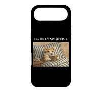 Carcasa para iPhone Air Corgi I'Ll Be In My Office Bookworm Nerd Reader Leer Vintage