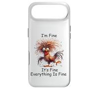 Carcasa para iPhone Air Crazy Chicken I'm Fine It's Fine Todo está Bien