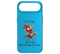 Carcasa para iPhone Air Crazy Chicken I'm Fine It's Fine Todo está Bien