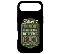 Carcasa para iPhone Air Creer en Dios Significa Todo Audaz Diversión Fe Cristiana