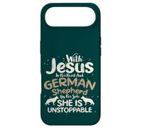 Carcasa para iPhone Air Cristianismo Jesús Corazón Pastor Alemán a Lado Cristiano