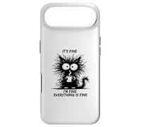 Carcasa para iPhone Air Cute Black Cat It's Fine I'm Fine Everything Is Fine Funny