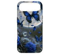 Carcasa para iPhone Air Cute Blue Butterfly Rose Flower Blue Floral Butterflies Moon
