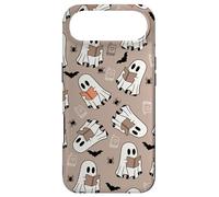 Carcasa para iPhone Air Cute Ghost Reading Books Retro Groovy Spooky Beige Pattern