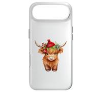 Carcasa para iPhone Air Cute Highland Cow Christmas Santa Hat Country Heifer Farm