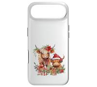 Carcasa para iPhone Air Cute Highland Cows Christmas Santa Hat Country Heifer Farm