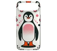 Carcasa para iPhone Air Cute Little Pink Salmon Penguin Retro 60s Geometry Pattern