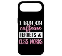 Carcasa para iPhone Air Cute Womens Girls Run on Caffeine & Words Ferret Lover