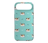 Carcasa para iPhone Air Cute Womens Girls Teal Kawaii Cat Pattern Calico Cat Lover
