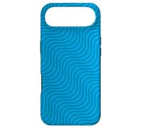 Carcasa para iPhone Air Cyan Teal Waves Spiral Lines Curves Aquatic Nordic Pattern