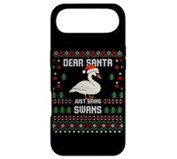 Carcasa para iPhone Air Dear Santa Swans Suéter Feo de Navidad Cisne de Navidad